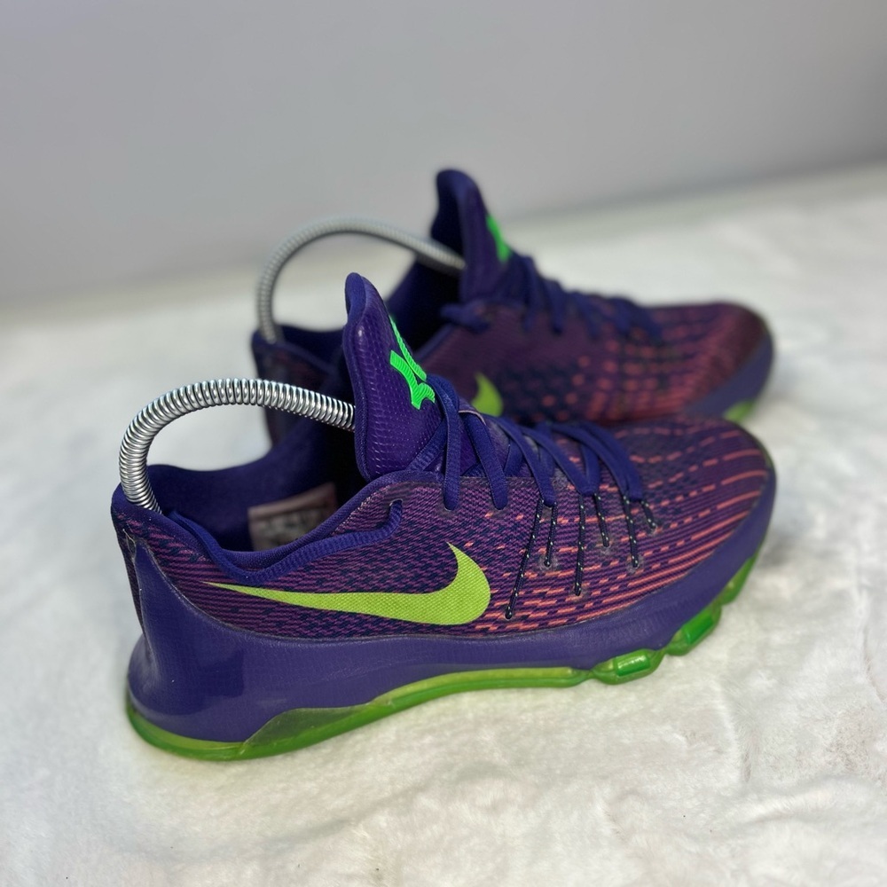 Nike KD Basketball Shoes Youth 6Y Womens 7.5 Purple Green Sneakers